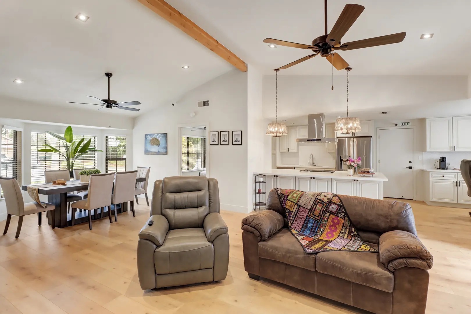 Spacious open living area at Sophie's Homecare